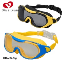 Gafas de Natación para Niños, Estilo Moderno, Montura Grande, Protección UV, Antivaho, Alta Definición, Impermeables, Duraderas, Ligeras y Ecológicas, de PC