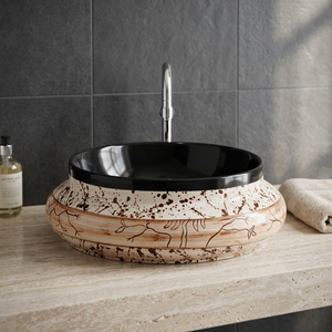 Évier de cuisine portable en céramique marocaine faite à la main, écologique, rustique et moderne, pour hôpital, à poser sur table - Product Image 5