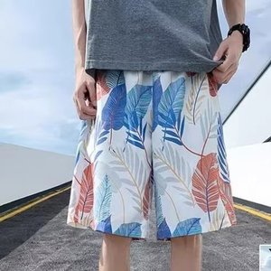 Shorts <span class=keywords><strong>de</strong></span> plage d'été pour hommes, fins, à séchage rapide, imprimés <span class=keywords><strong>tendance</strong></span>, amples et décontractés, longueur cinq-quarts, vente en gros - Product Image 1