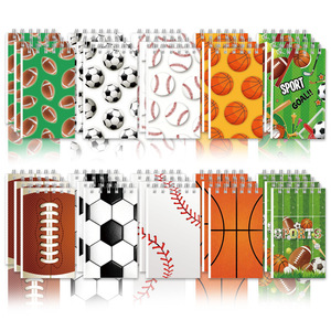 Combination Ball Theme Student Pocket Spiral <b>Notebook</b> Portable Mini Notepad Cartoon Design 10pcs <b>Set</b> - Product Image 2