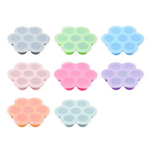 Contenedor de Almacenamiento de Alimentos de Silicona Homeplus con <span class=keywords><strong>7</strong></span> Cavidades, Molde de Silicona para Huevos, Bandeja de Hielo de Silicona con Tapa Transparente - Product Image 5