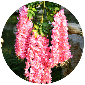 Guirnalda de Flores Artificiales de Seda para Colgar en el Techo, Decoración para el Hogar y Bodas - Product Image 2