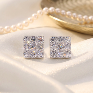 IKYRAA JEWELS ต่างหูเงินแท้ประดับเพชรทรงบริลเลียนต์ เงินสเตอร์ลิง ดีไซน์หรูหรา ต่างหูแบบเดี่ยว ได้รับการรับรองจาก IGI - Product Image 2