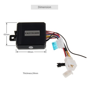 Scooter <b>Alarm</b> with Microwave Sensor Remote Engine Start <b>Stop</b> 2 Way Motorcycle <b>Alarm</b> System - Product Image 2