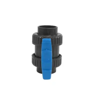 Hot Sale PVC Double Union Ball Valve General Application For All Sizes Customizable OEM ODM Support