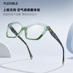 กรอบแว่นตาอะซิเตทลายผีเสื้อ Danyang รุ่น Rd25013 กรอบเต็ม แฟชั่นทันสมัย สำหรับทุกเพศ สีฟ้าใส ลายโปร่งใส - Product Image 5