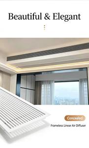ตะแกรงระบายอากาศอะลูมิเนียมแบบปรับได้สำหรับโรงแรม สำนักงาน โรงพยาบาล - Product Image 2