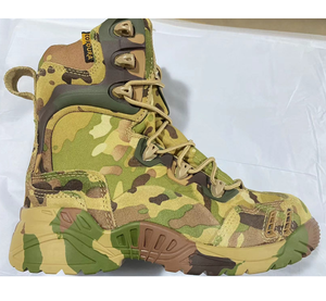 Botas de combate TSB11 de cuero completo para caza, botas tácticas Oxford 1680D, botas de caza tipo araña, parte superior de gamuza y nailon transpirable para desierto. - Product Image 5