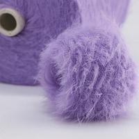 Xinglin Factory Bestseller Luxus Langes Haar 4.0CM 100% Nylon Nerz Feder garn für Mode Strick maschine