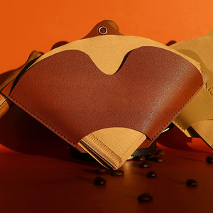 Home bar/cafe PU leather <b>coffee</b> <b>filter</b> holder, can hang pour-over <b>coffee</b> <b>filter</b> paper storage cover - Product Image 3