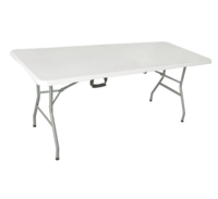 Table à manger pliante rectangulaire en plastique portable pour extérieur/jardin/pique-nique de 6 pieds Vente en gros