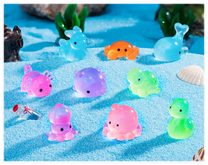 ตัวการ์ตูนขนาดเล็กสุดน่ารักสำหรับเด็กในอ่างอาบน้ำของเล่นรูปสัตว์ทะเลทำจากยางเรซินเรืองแสงขนาดเล็กรูปสัตว์ในโลกมหาสมุทรตกแต่ง<span class=keywords><strong>เค้ก</strong></span> - Product Image 3