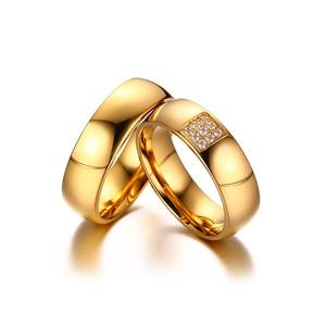 Einfache Gold Paare Ring 18 Karat Gold natürliche Diamanten Versprechen Ring Diamant Verlobung sring - Product Image 2