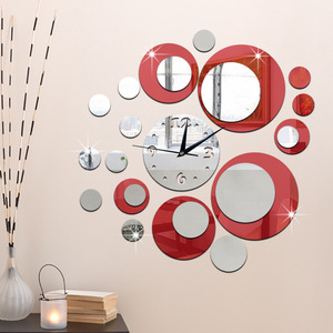 Circle Color Matching <strong>DIY</strong> Combination Mirror Wall <strong>Clock</strong> Living Room Decoration Wall <strong>Clock</strong> Silent <strong>Clock</strong> - Product Image 1
