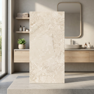 Romano Beige Polished Glazed Porcelain Tiles 600x1200mm Glossy Ceramic Floor Wall Tiles For Living Room - Product Image 4
