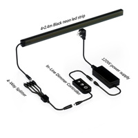 Kit d'éclairage néon LED flexible IP65 pour panneaux muraux à lattes de 2,4 m, solution paysagère, contrôle intelligent par application, plug-and-play