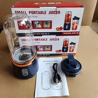 Mixeur Portable USB Rechargeable pour Jus de Fruits, Double Gobelet en Plastique, Idéal pour la Maison, les Voyages, le Sport et la Voiture – Pour Smoothies Frais