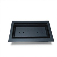 Grille de ventilation carrée en fer 4x10 pouces au design industriel moderne pour la ventilation CVC et l'utilisation en salon
