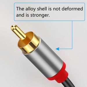 Livraison Rapide Câble <span class=keywords><strong>RCA</strong></span> Stéréo Y Splitter 3,5 mm Mâle vers 2 <span class=keywords><strong>RCA</strong></span> Mâle 0,5 m 1 m 1,5 m 2 m 3 m 5 m 10 m - Product Image 6