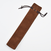 GemFully Small Business Online Executive Pen case Pencil Pouches Logo personnalisé Black Velvet Pen Pouch Drawstring Bag