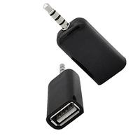 3,5 mm AUX-Audio Steckdose Jack zu USB zu Weiblichem Konverter Adapter Auto-Audio-Konverter USB-Antrieb Anschluss CD-Player