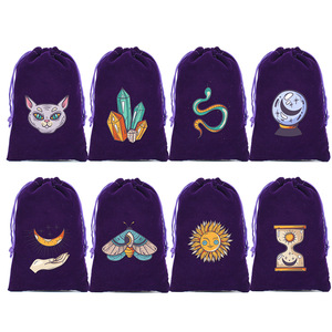 Bolsa con cordón de franela 2025 para cartas de Tarot, dados, joyería, juego de mesa, solución de almacenamiento - Product Image 5