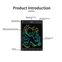 Tableta de Dibujo Mágica sin Papel con Pantalla Monocromática Multicolor de 8.5 Pulgadas, Tabletas Gráficas para Niños, Juguetes de Dibujo, Bloc Borrable
