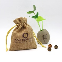 Sac en lin à cordon de serrage pour emballage cadeau, logo personnalisé, vente en gros, respirant, durable, pochette naturelle pour cadeaux, directement de l'usine