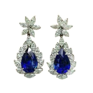 Orecchini Pendenti Vintage a Goccia Blu a Forma di Pera per Donne, Eleganti Accessori per l'Orecchio da Indossare Ogni Giorno - Product Image 1