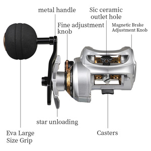 รอกเบทคาสติ้ง <span class=keywords><strong>LINNHUE</strong></span> OEM TDC2000 ระบบเบรกคู่แบบนุ่มนวล แรงต้านสูงสุด 16 กก. รอกเบทคาสติ้งแบบโปรไฟล์ต่ำ - Product Image 6