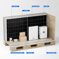 Système d'énergie solaire 10kW 15kW, kit complet monophasé/triphasé pour maison, système solaire hors réseau/sur réseau avec batterie de secours