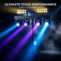 Kit de Luces LED para Escenario con Trípode, Luces Estroboscópicas Activadas por Sonido DMX512 con RGBW para Parques Temáticos