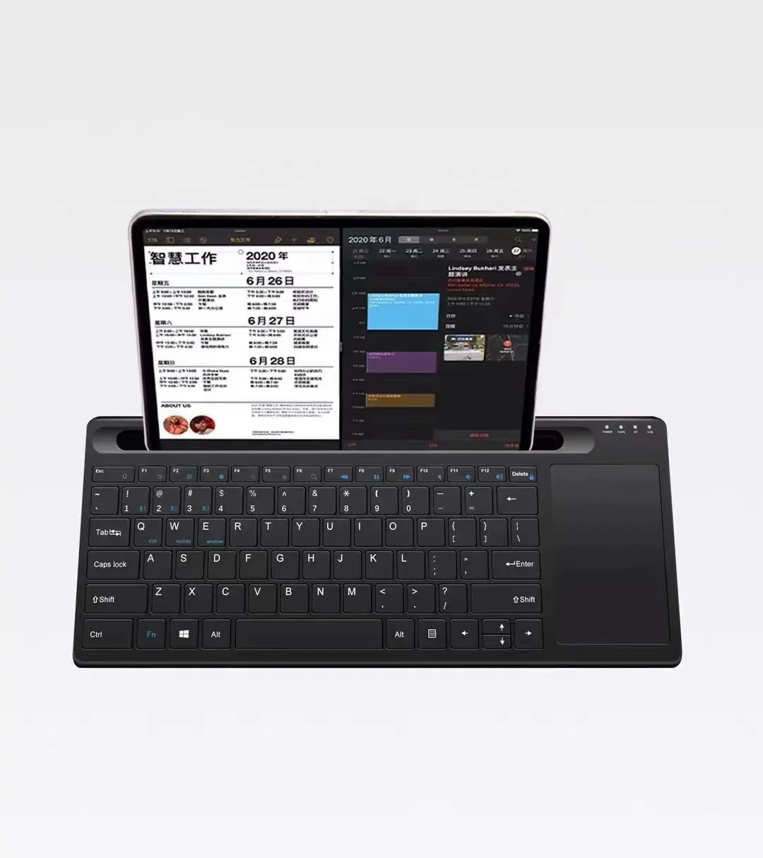 Werks großhandel Kunden spezifische ABS 3 BT-Kanäle Wiederauf ladbare drahtlose Tastatur mit mehreren Geräten für Tablet-PC-Mobiltelefone
