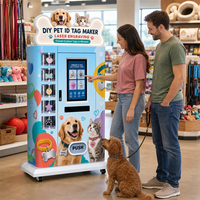 Máquina Expendedora Comercial de Etiquetas de Identificación para Mascotas, Grabador Láser para Etiquetas de Nombre de Perros y Gatos, para Centros Comerciales y Tiendas de Mascotas