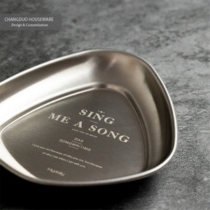 304 Stainless Steel Dipping <b>Sauce</b> Dish Small Side Plate For Hotel Restaurant Customization - Product Image 3