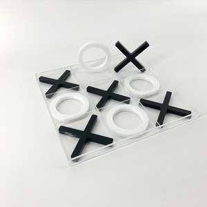 Décor de bureau à domicile Lucite Desk Top Luxury Large Backgammon Custom Clear Acrylic Dominoes Jigsaw <span class=keywords><strong>Puzzle</strong></span> Piece Chess Board Game - Product Image 5