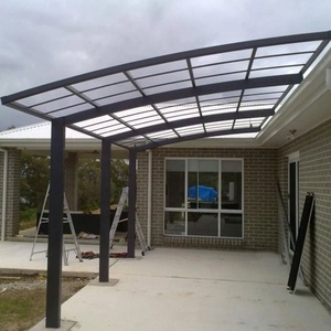 Abri d'auto moderne en aluminium <span class=keywords><strong>avec</strong></span> cadre en aluminium et voiles et garages en polycarbonate - Product Image 1
