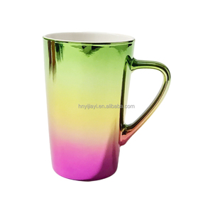 แก้วกาแฟเซรามิกขนาดใหญ่ <span class=keywords><strong>11</strong></span> ออนซ์ พิมพ์โลโก้ตามสั่ง สีรุ้ง - Product Image 2