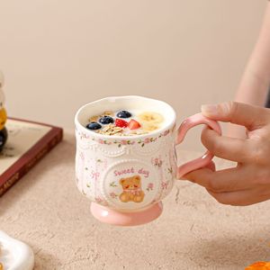 <span class=keywords><strong>Taza</strong></span> de Cerámica con Diseño de Osito de Peluche en Color <span class=keywords><strong>Rosa</strong></span> <span class=keywords><strong>Pastel</strong></span>, Personalizada y Creativa, Estilo Mughigh, para Mujeres, Perfecta para el Día de San Valentín - Product Image 3