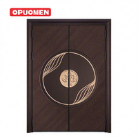 Porte d'entrée de sécurité en aluminium au design minimaliste moderne pour appartements, villas et hôtels – Prévention incendie extérieure