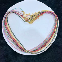 Collier chaîne coloré CH-LAN2145, collier tressé tendance, accessoire en vrac pour la fabrication de bijoux, collier multicolore pour femmes