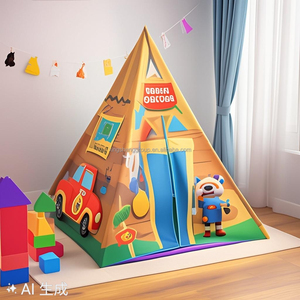 Tente <span class=keywords><strong>tipi</strong></span> en gros pour enfants, tente de jeu intérieure et extérieure pour enfants, tente pyramide indienne, tentes <span class=keywords><strong>tipi</strong></span> - Product Image 3