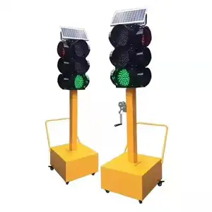 Solar Bergerak Lalu Lintas Pejalan Kaki Sinyal Lampu Tenaga Surya Lalu Lintas Lampu Peringatan