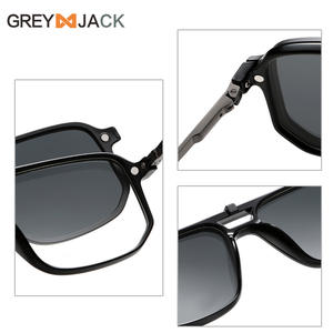 Gafas magnéticas para hombre con lentes polarizadas UV400 TR, montura metálica, estuche negro incluido 6082 - Product Image 5