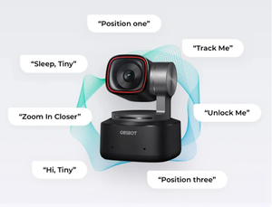 OBSBOT Tiny 2, Cámara Web con IA, <span class=keywords><strong>PTZ</strong></span> <span class=keywords><strong>4K</strong></span> 60FPS, Seguimiento, Zoom Automático, Control por Voz, para Transmisión en Vivo y Conferencias - Product Image 4
