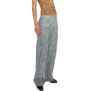 Wholesale 100% Cotton <b>Soft</b> Comfortable Distressed Clean Fit <b>Jeans</b> Perverze Scratched Jacquard Washed Blue Men's <b>Jeans</b> - Product Image 3