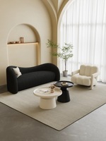 Sofá Moderno Creativo para Sala de Estar con Diseño Curvo, Sofá Modular y Juego de Mesa de Centro, Muebles Adecuados para Lobby de Hotel y Sala de Estar