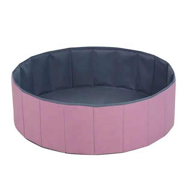 PISCINA DE BOLAS plegable para interior, juguete para niños, patio de juegos interior, color rosa y gris