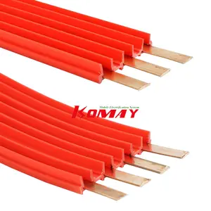 Komay 4P safety seamless power rails flexible crane copper conductor busbar