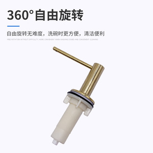 Distributeur de savon à pression en acier inoxydable 304, commande manuelle pour évier de cuisine, installation facile, sur mesure, chromé - Product Image 3